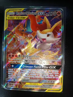 Pokemon TCG Charizard & Braixen GX TAG TEAM Black Star Promo SM230 Holo 💎💎💎 - Image 2