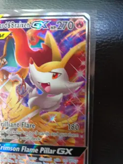 Pokemon TCG Charizard & Braixen GX TAG TEAM Black Star Promo SM230 Holo 💎💎💎 - Image 3