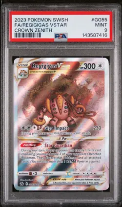 Fa/Regigigas Vstar Pokemon Sword And Shield Crown Zenith GG55 NM PSA 9 - Image 1