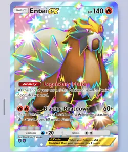 Pokemon TCG Pocket - Shiny Entei Ex⭐⭐ - English Legendary Dog Paldean WONDERS! - Image 1