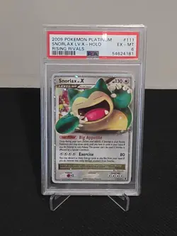 Pokemon Snorlax Lv.X Rising Rivals Holo Rare #111 PSA 6 - Image 1
