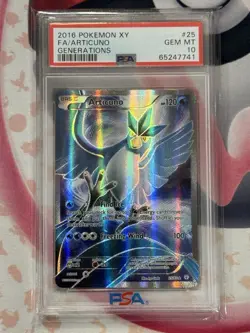 2016 POKEMON XY GENERATIONS #25 FULL ART/ARTICUNO PSA GEM MT 10 - Image 4
