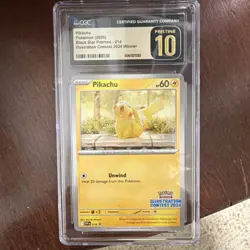 Pokemon CGC Pristine 10 Pikachu Illustration Contest 2024 Promo #214 - Image 1