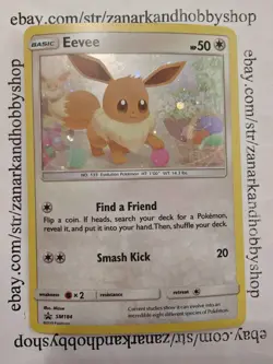 Pokemon Eevee SM184 Black Star Promo LP - Image 1