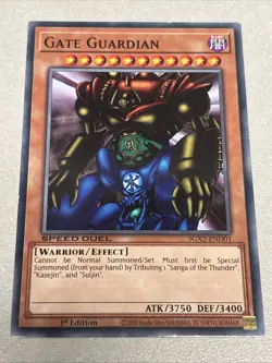Gate Guardian Secret Rare 1st Edition #SGX2-END01 Yu-Gi-Oh TCG - Image 1