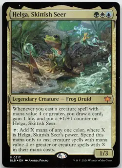 Helga, Skittish Seer (217) Foil Bloomburrow NM - MTG - Image 1
