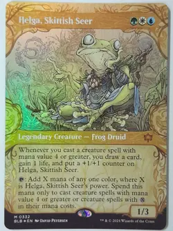 Helga, Skittish Seer (Foil, Showcase #332) - NM - BLB Bloomburrow 0332 MTG Magic - Image 1
