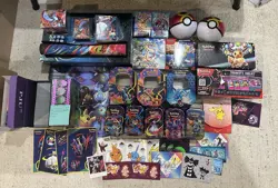 Pokemon TCG Bulk Cards & Accessories (1000 Cards, 200 Holos/RH) + EMPTY UPC/TINS - Image 1