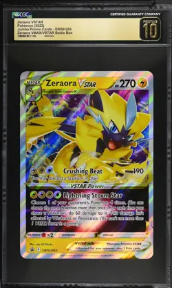CGC 10 PRISTINE Zeraora VStar SWSH265 Promo Jumbo Pokemon Card POP 1 psa - Image 1