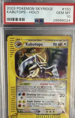 Pokemon TCG Skyridge Crystal Kabutops Holo Card 150/144 English Gem Mint 10 💫 - Image 2