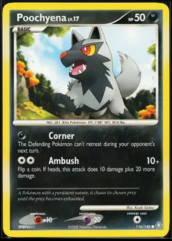 Poochyena 116/146 Common Legends Awakened Pokemon Card - Image 1