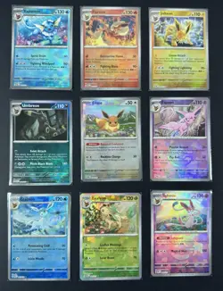 Prismatic Evolutions Complete 9 Card Eeveelution Poke Ball Holo Set Pokemon TCG - Image 1