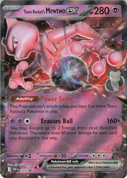 Team Rocket's Mewtwo ex Holofoil Promo SV: Scarlet & Violet Promo Cards 205 NM - Image 1
