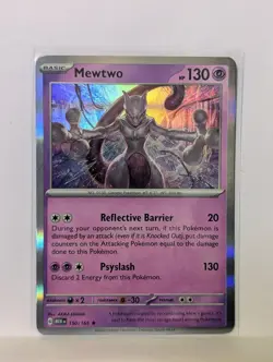 LP - Mewtwo 150/165 - Holo - - 151 - Pokemon Card TCG #5 - Image 1