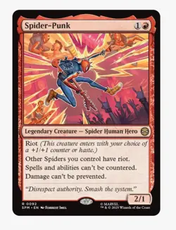 Spider-Punk | MTG Marvel SPM | Red Spider Human Hero EDH | Rare | NM - Image 1