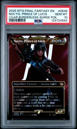 2025 MTG FINAL FANTASY #0546 NOCTIS, PRINCE OF LUCIS PSA 10 - Image 1