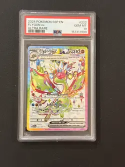 2024 POKEMON SSP EN-SURGING SPARKS ULTRA RARE #222 FLYGON EX PSA 10 - Image 1