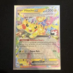 Pokemon TCG Pikachu EX 057/191 Play Prize Pack Series 7 Stamped Holo NM - Image 1