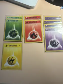 Vintage Pokemon TCG Base Set 1st Edition Shadowless WoTC Energy Lot - Image 1