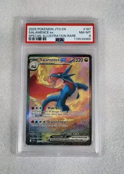 Salamence ex 187/159 PSA 8 NM-MT Sv09 Journey Together SIR Pokemon - Image 1