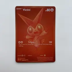 Pokemon TCG Red Victini Card 172/086 White Flare English Edition Black Bolt - Image 1