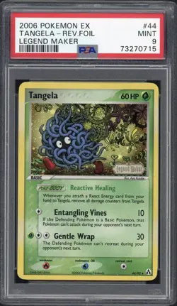 Pokemon 2006 EX Legend Maker TANGELA Reverse Holo 44/92 - Graded PSA 9 - Image 1