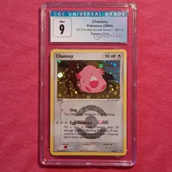 Pokemon Fire Red Leaf Green: Chansey 19/112 Reverse Holo Foil Rare - CGC 9 PSA - Image 1