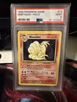 1999 Pokemon Base Set Unlimited Ninetales Holo 12/102 PSA 9 Mint - Image 1