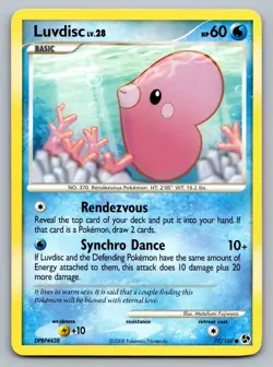 Pokemon TCG Great Encounters Luvdisc 77/106 - Image 1