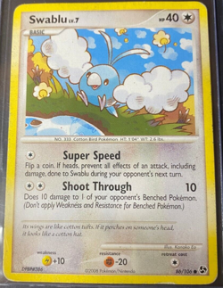 Near Mint Swablu - 86/106 - Common Great Encounters Pokemon Collectable Trading - Image 1