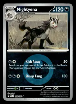 Pokemon Mightyena #129/217 tcg Near Mint or Better - Image 1