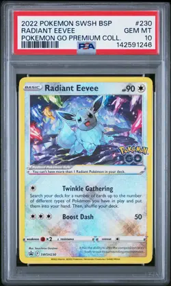 2022 POKEMON SWSH BLACK STAR PROMO #230 RADIANT EEVEE PSA 10 - Image 1