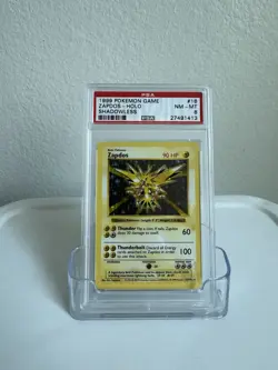 PSA 8 Zapdos Holo Shadowless 1999 Pokemon Base Set #16 WOTC - Image 2