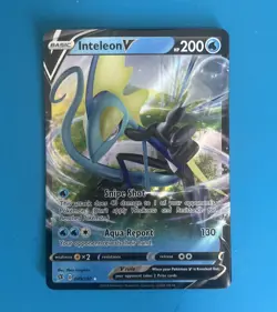Inteleon v 049/192 Swsh02: Rebel Clash Holo NM Pokemon TCG - Image 1