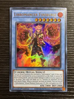 YuGiOh! - Libromancer Fireburst DIFO-EN087 Ultra Rare 1st Edition Near Mint - Image 1