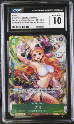 CGC 10 Nami #OP14-031 Japanese 2025 One Piece The Azure Sea's Seven - Image 1