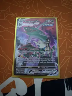 Pokemon TCG Rayquaza VMAX Holo Ultra Rare Card SWSH12: Silver Tempest TG20/TG30 - Image 1
