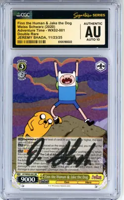 CGC Authentic Auto 10 Signed Jeremy Shada Finn the Human & Jake the Dog WX02-001 - Image 1