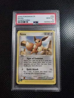 2003 Pokemon EX Eevee Sandstorm #63 PSA GEM MT 10 - Image 1