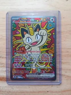 Pokemon TCG Meowth EX SIR 121/088 Rare Special Illustration -Perfect Order - Image 1