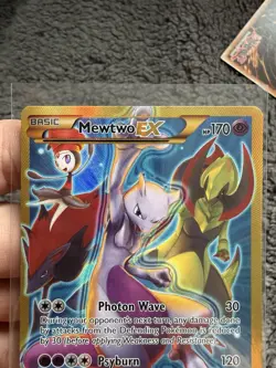 Mewtwo EX (163/162) XY BREAKthrough Full Art Secret Rare Pokemon Card HP - Image 3