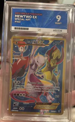 Pokemon Mewtwo EX 163/162 Full Art XY Breakthrough PSA 9 - Image 1