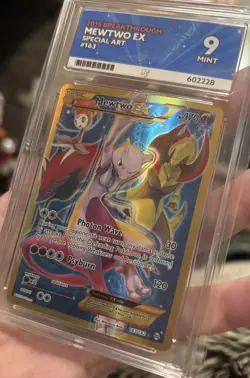 Pokemon Mewtwo EX 163/162 Full Art XY Breakthrough PSA 9 - Image 2