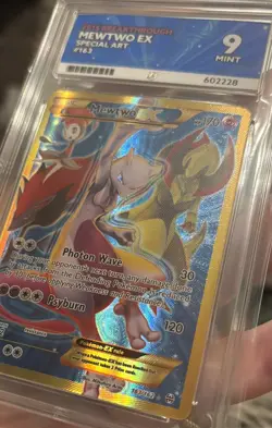Pokemon Mewtwo EX 163/162 Full Art XY Breakthrough PSA 9 - Image 3