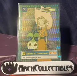 Digimon Animated Series Trading Card Exclusive Preview Mimi & Tanemon Holo Foil - Image 1
