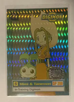 Digimon Animated Series Trading Card Exclusive Preview Mimi & Tanemon Holo Foil - Image 3