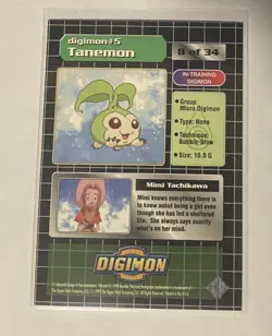 Digimon Animated Series Trading Card Exclusive Preview Mimi & Tanemon Holo Foil - Image 4