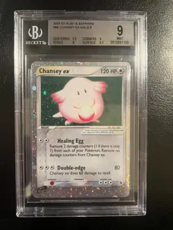 Chansey EX Holo Ruby and Sapphire Card 96/109 BGS 9 PSA - Image 1