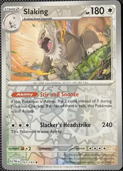Slaking 162/193 Sv02: Paldea Evolved Reverse Holo - Pokemon Card - Image 1