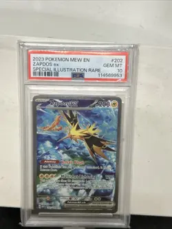 PSA 10 Zapdos EX 202/165 SIR - SV 151 - Graded Pokemon Card - Image 1